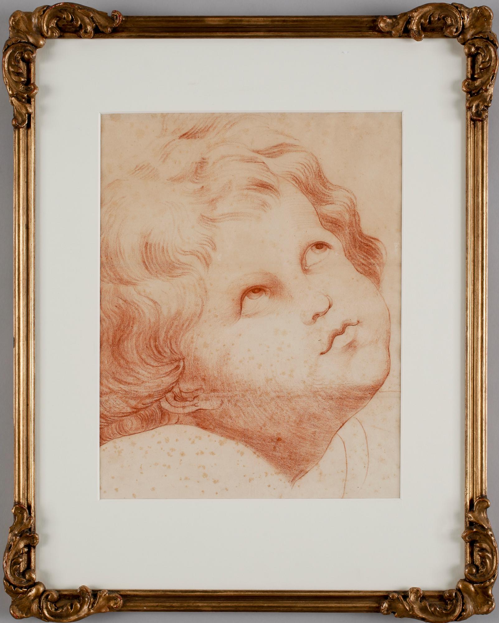 OKÄND KONSTNÄR, rödkrita, omkring 1800.