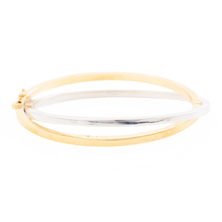 Armring 18K guld och vitguld.