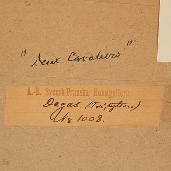 Edgar Degas, "Deux Cavaliers" (Two riders).