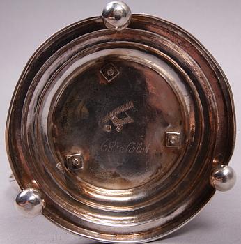 GLASHÅLLARE, silver, St Petersburg, 1800-tal.