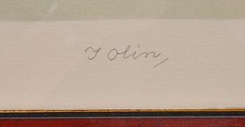 JOLIN, EINAR, färglitografi, sign o numr 220/360.