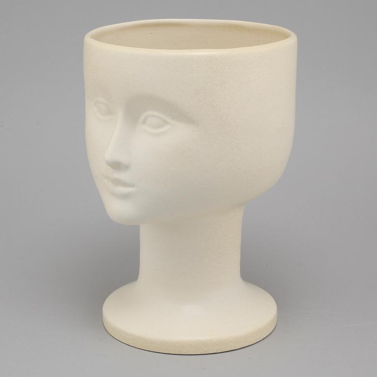A stoneware flowerpot by Lisa Larson for K-Studion Gustavsberg, second half of the 20th century.
