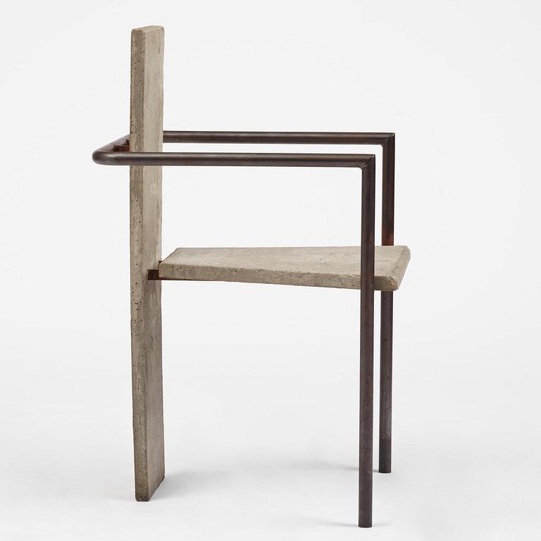 Jonas Bohlin, karmstol, "Concrete", ed. 86/100, Källemo, Värnamo, efter 1981.