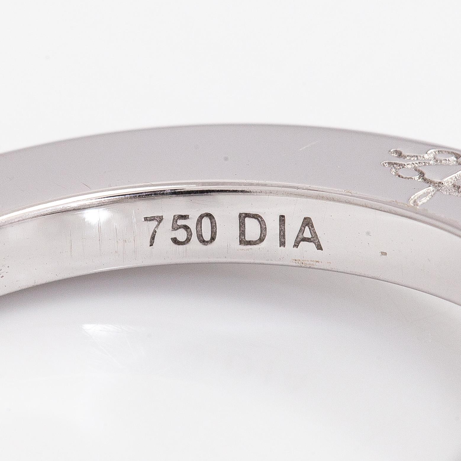 Efva Attling, ring, fasettslipad akvamarin, 18K vitguld.