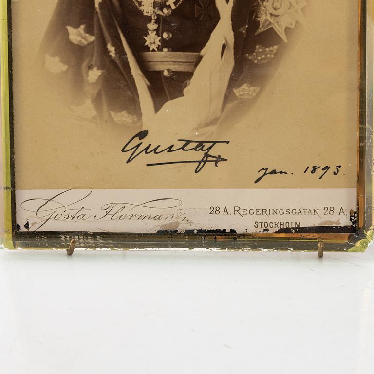 Royal Photographs, 2 pieces, Gustav V.