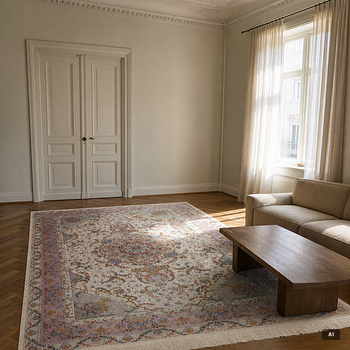 A Tabriz carpet north west Persia, part silk, c. 314 x 197 cm.