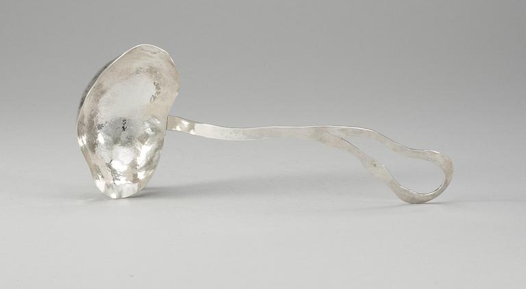 A sterling punsch scoop by Christina Zachrisson Stockholm 1988.