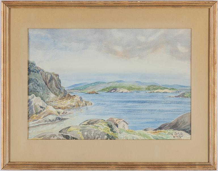 VERA SCHÜTZ, watercolour, signed Vera Schütz and dated 1945.