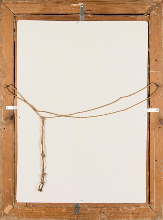 Okänd konstnär, en äldre man med en dödskalle och ett timglas, 1800/1900-tal, efter C.-F. Hutin.