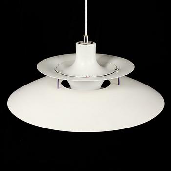 TAKLAMPA, "PH 5", Poul Henningsen för Louis Poulsen, Danmark, 1900-talets slut. Höjd 27 cm.