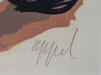 KAREL APPEL, färglitografi. Signerad och numrerad 118/125. Stämplad L'Oeuvre Gravée.