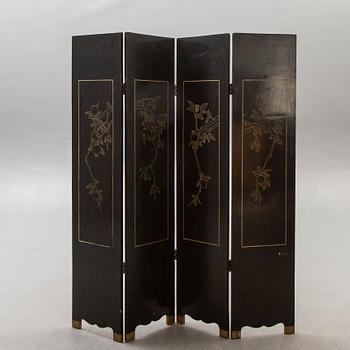 A Japanese folding screen 20th century.