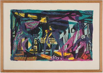 LENNART RODHE, lithograph in colours, signed Lennart Rodhe, dated -47 and numbered 212/250 with pencil.
