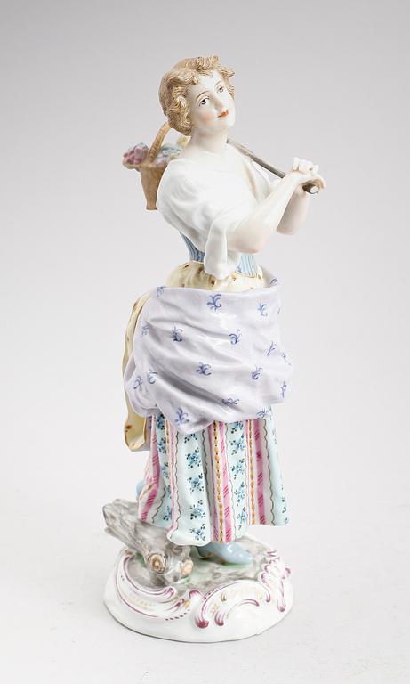 FIGURIN, porslin, rokokostil, 1900-tal.