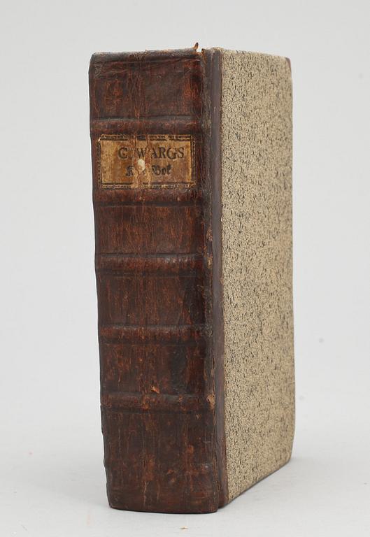 KOKBOK, "Hjelpreda i hushållningen för unga fruentimer" av C. Warg, tioende upplagan, Stockholm 1795.