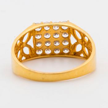 RING, 22K guld med Cucic Zirconia.