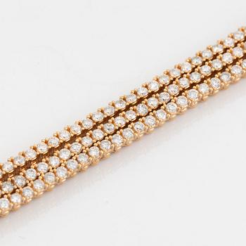 Brilliant cut diamond bracelet.