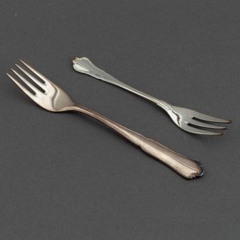 A german silver cutlery service, silver 800, including Bruckmann (68+ 24 pieces).