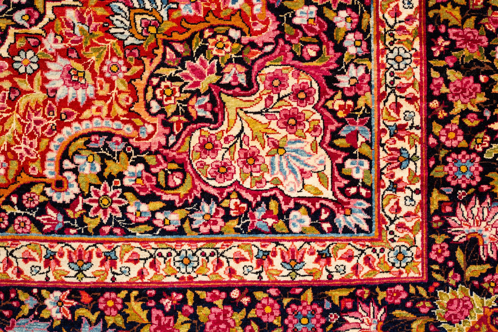 Matto, semi-antique Mashad, ca 224 x 141,5 cm.