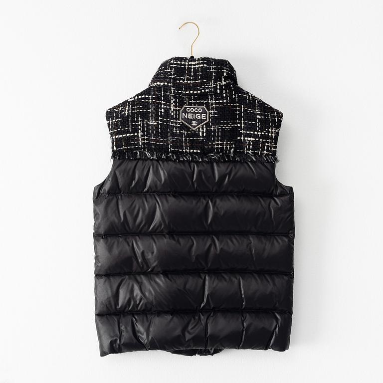 Chanel, a down vest, french size 34.
