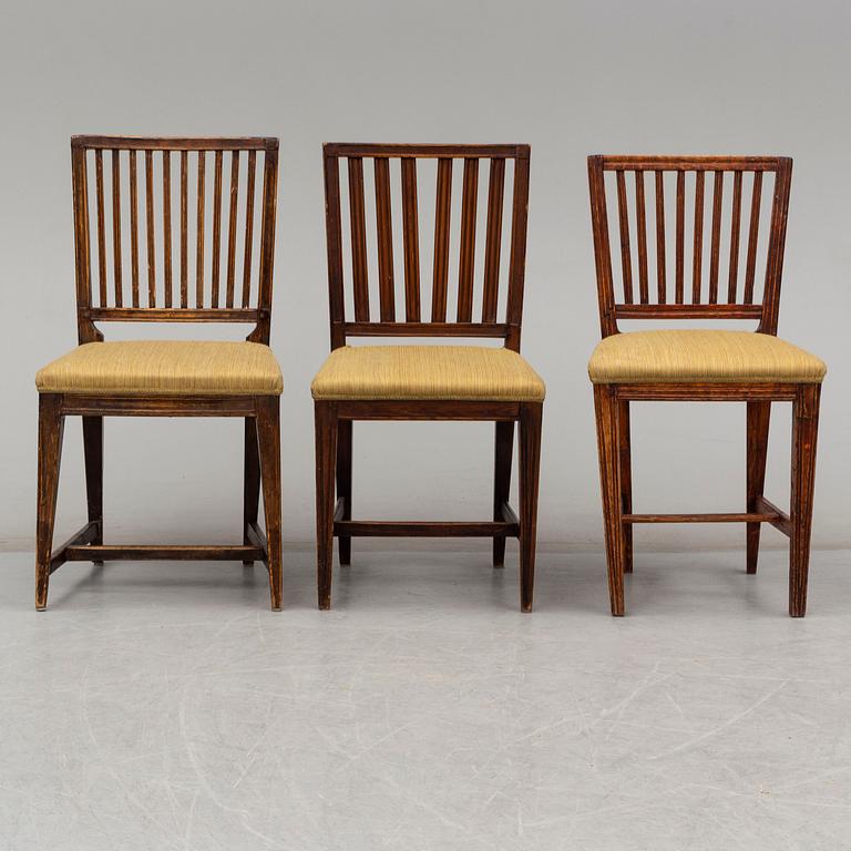 EIGHT CHAIRS, 19th century.