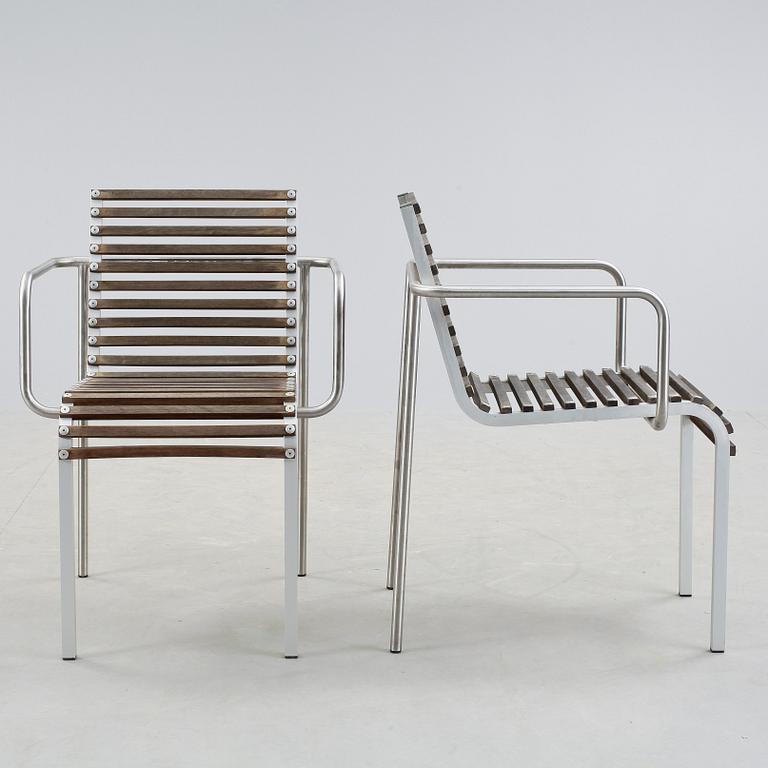 TRÄDGÅRDSSTOLAR, 6 st, Arnold Merckx, "Extremis", Formgiven 1998.