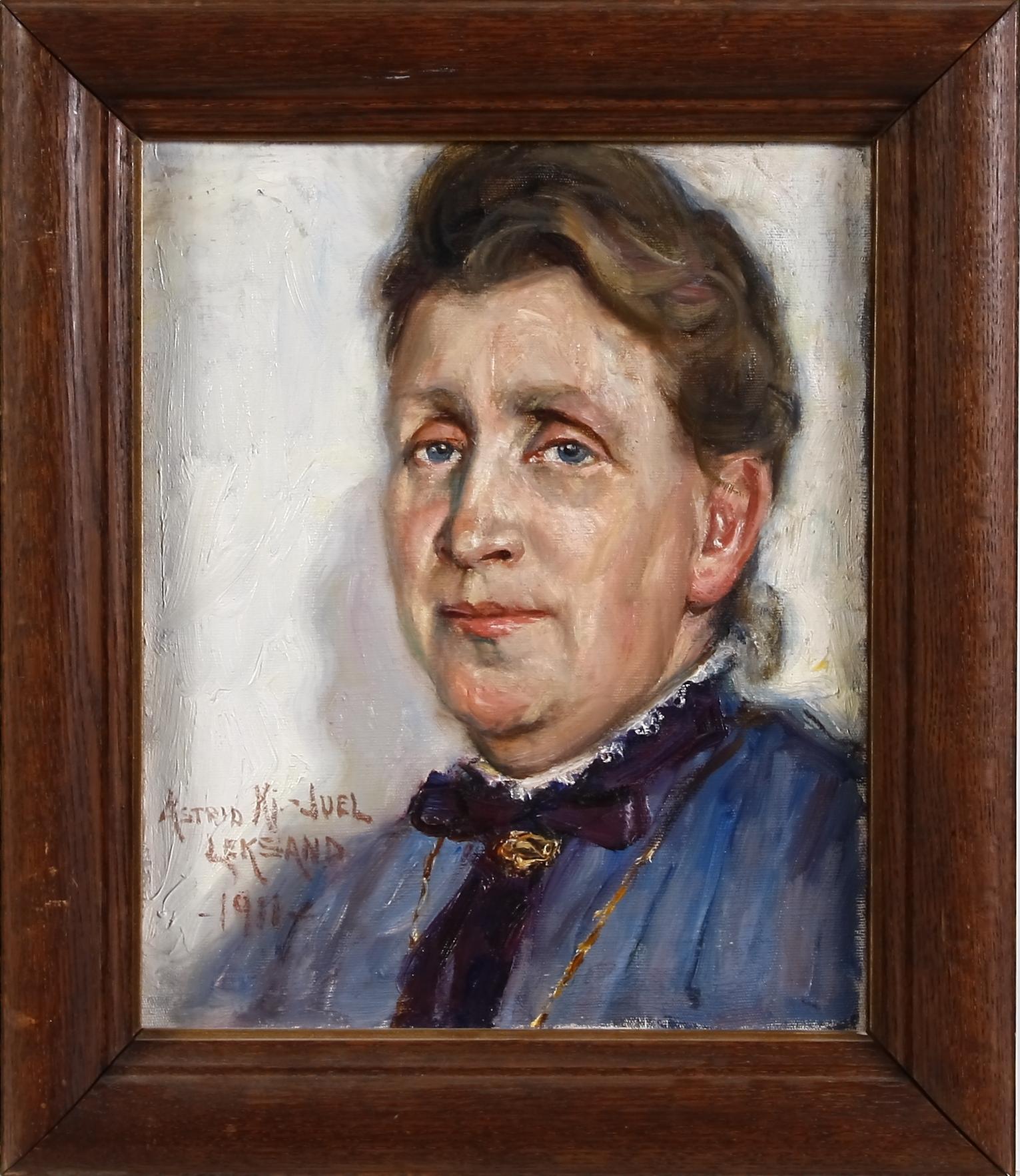 KJELLBERG-JUEL, ASTRID. Olja på duk, sign. och dat Leksand 1911.