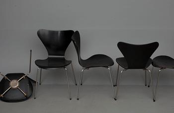 STOLAR, 5 st, "Sjuan", Arne Jacobsen, Fritz Hansen.