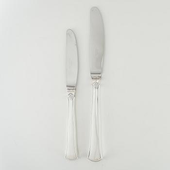 BESTICKSERVIS, 76 delar, sterlingsilver, Hans Hansen, Danmark, bland annat 1934. Vikt ca 2467g.