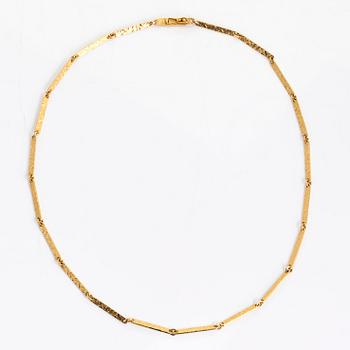 Björn Weckström, a 14K gold 'Lapland booms' necklace for Lapponia 1969.