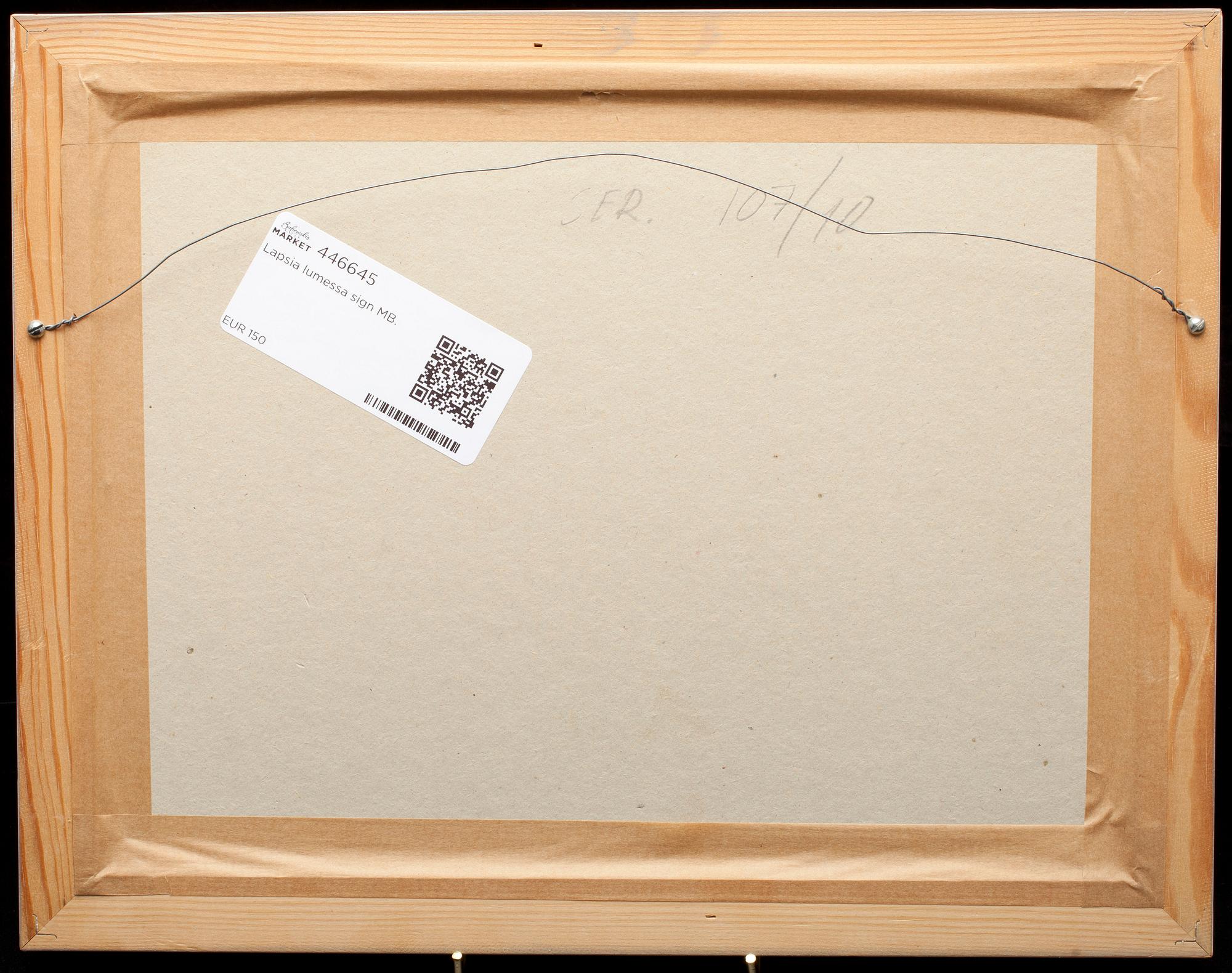 OKÄND KONSTNÄR, gouache, sign. MB.