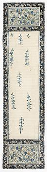 A Chinese silk embroidery, Qing dynasty.