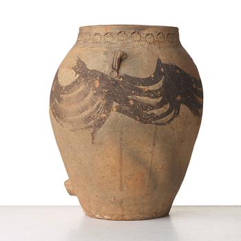 A large teracotta wine jar, Medeterranian area.