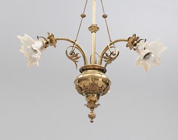 TAKLAMPA, omkring år 1900. Höjd ca 77 cm.