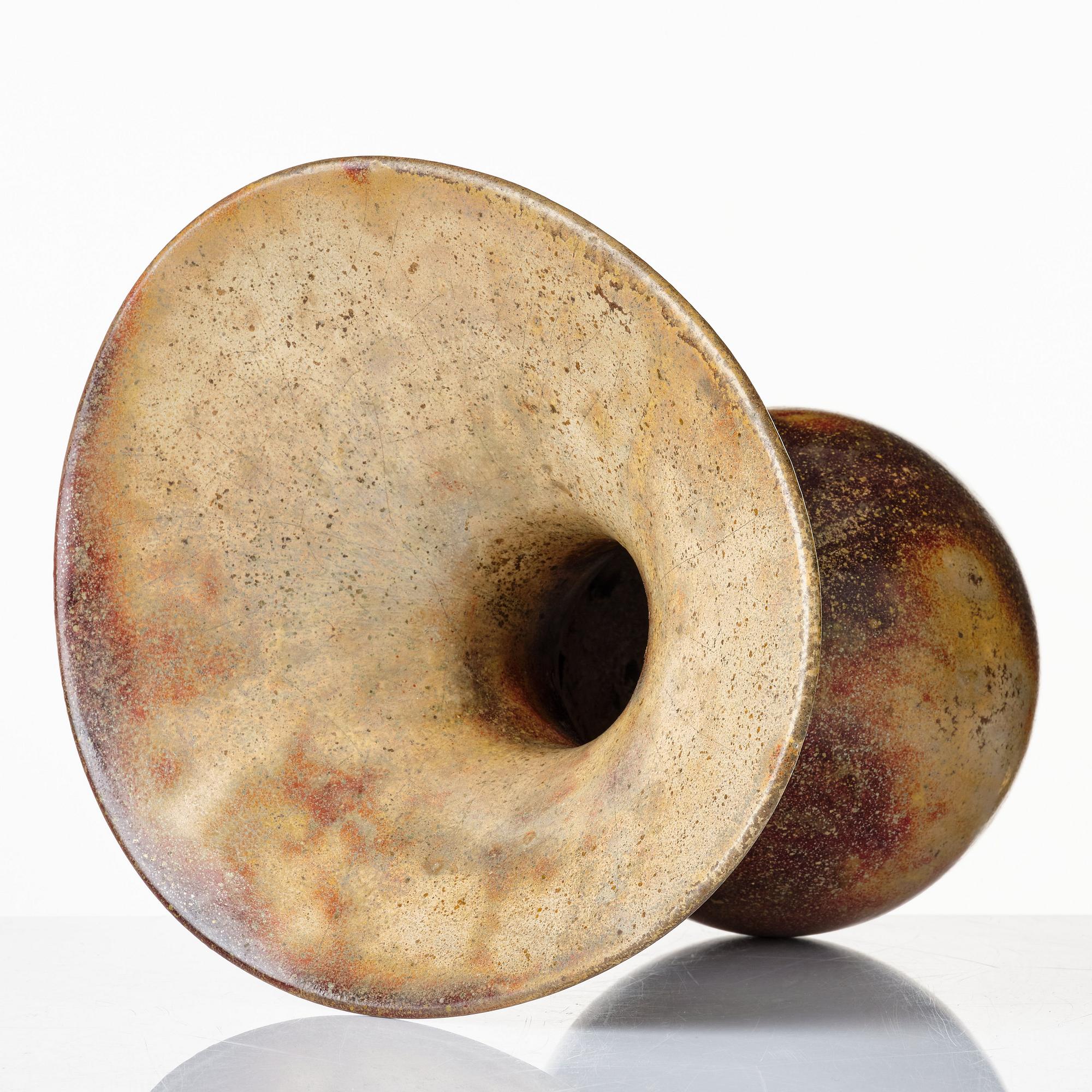 Hans Hedberg, a faience vase, Biot France.