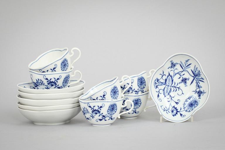 KAFFESERVIS, 6 delar, porslin, Meissen, 1900-tal.