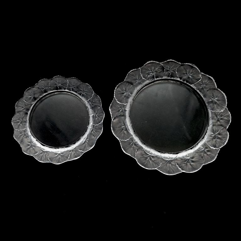 Tallrikar, 20 st, "Honfleur", Lalique, Frankrike 1900-talets senare hälft.