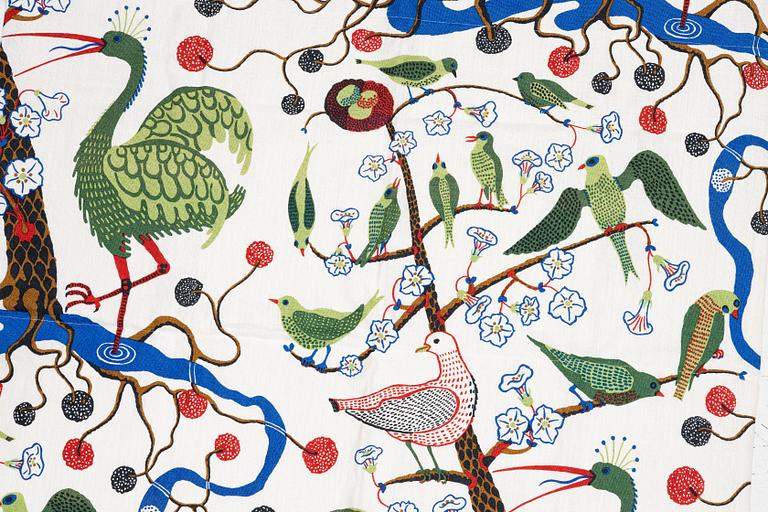 Josef Frank, jalusigardin, "Gröna fåglar", Firma Svenskt Tenn.