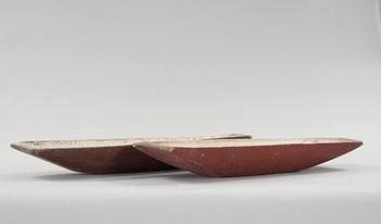 two wooden bowls from the 19th century.