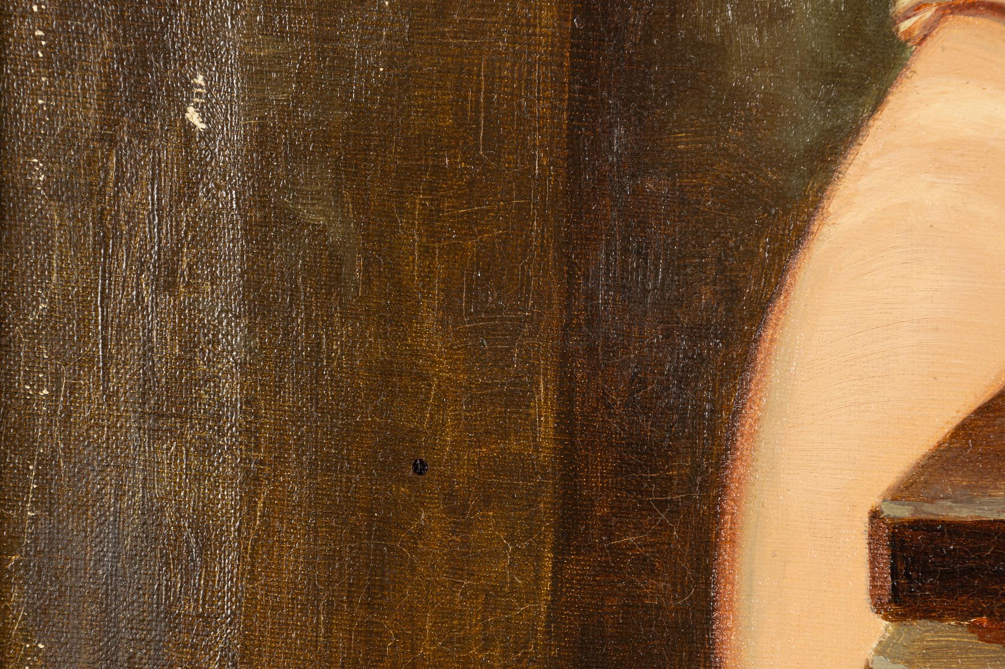 Unknown artist, 19th century, Girl with Cat.