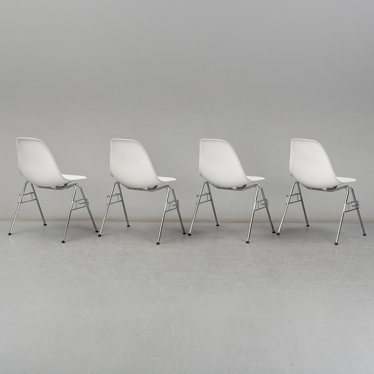 Four 'DSS' easy chairs by Charles & Ray Eames, Vitra, 2017.