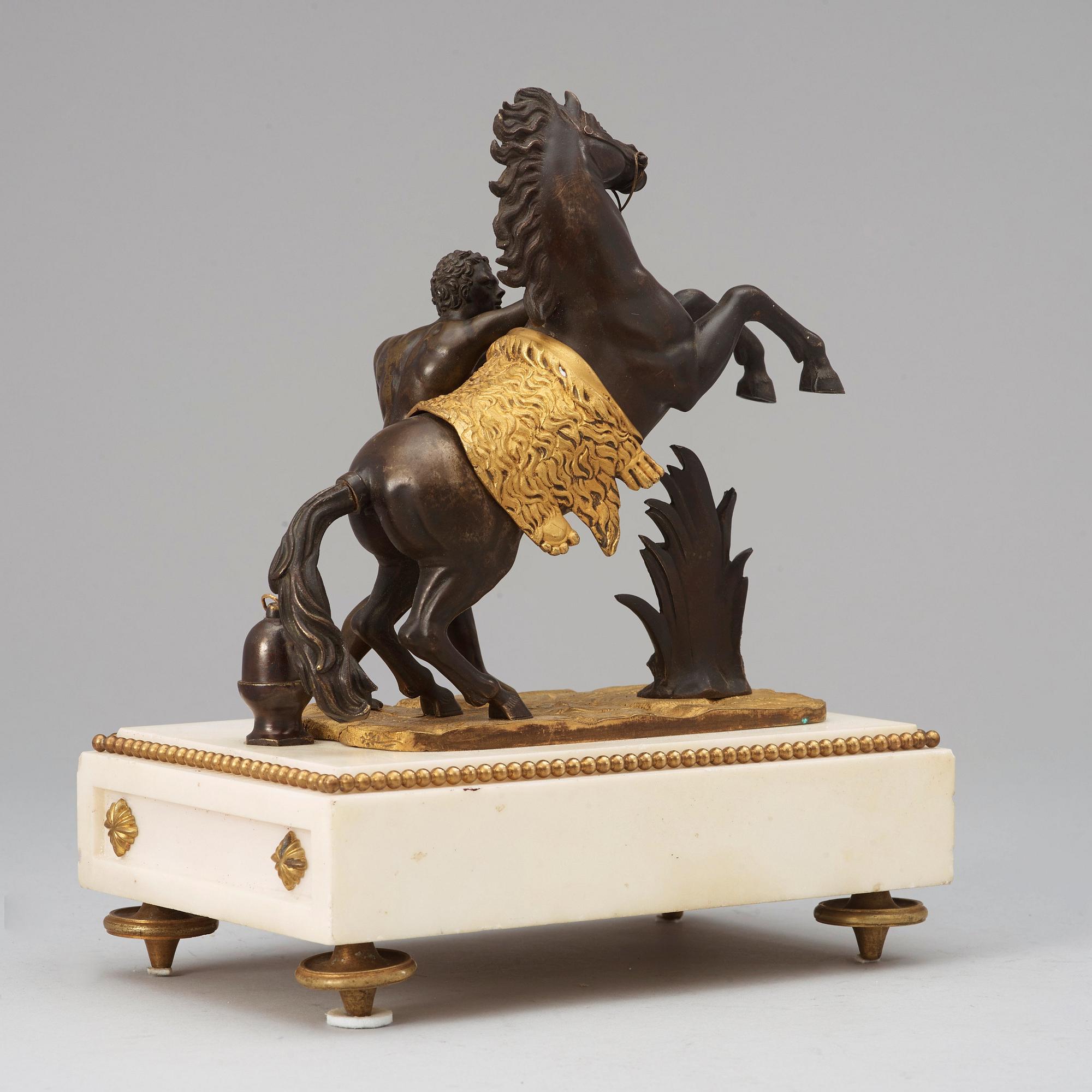 BORDSSKULPTUR "Chevaux de Marly". Frankrike, 1800-tal.