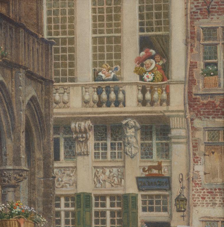 Georg von Rosen, "Blomstermarknad i Brabant 1500-talet".