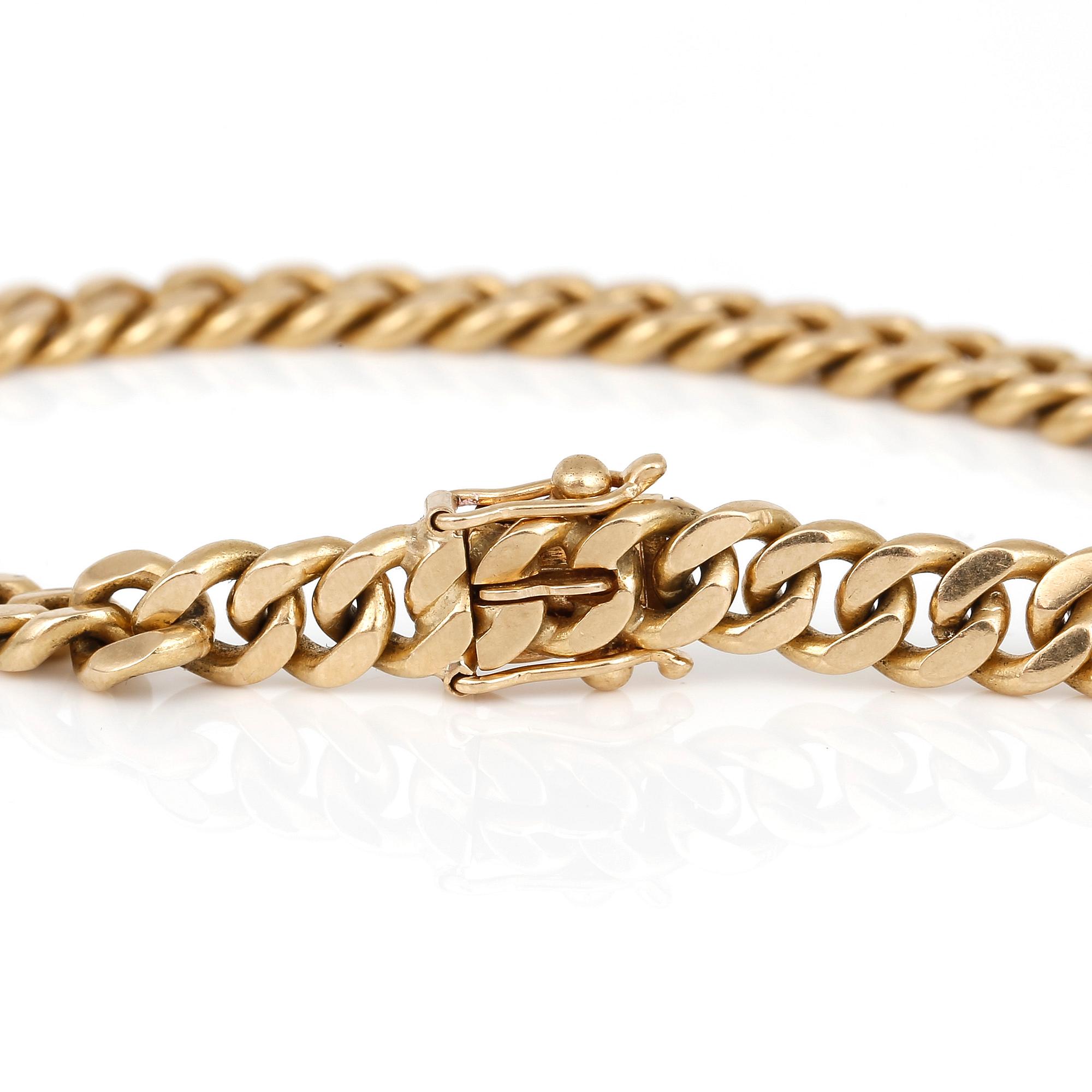 ARMLÄNK, 18K guld, Rosengren, Stockholm, 1991. Total vikt ca 18,09 g.