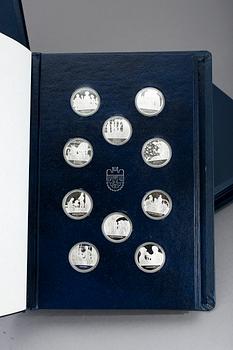 SAMLARMYNT, sterlingsilver, 100 st. Franklin Mint.