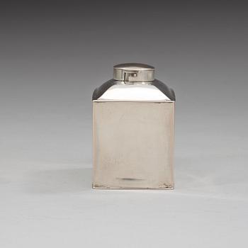 A Finish 18th century silver tea-box, marks of Henrik Petman, Wiborg (1776-1799).