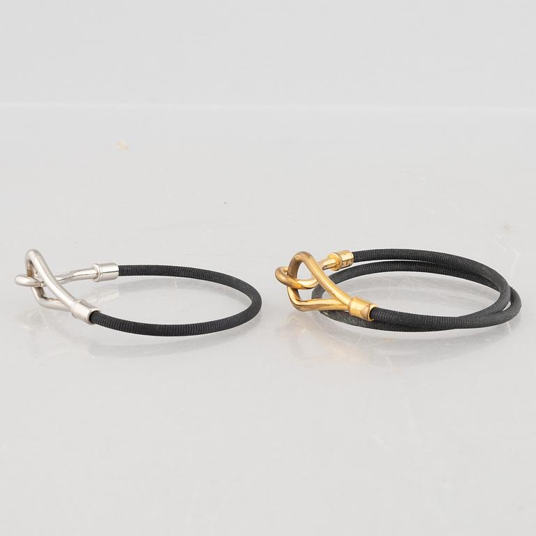 Hermès, armband, 2 st, "Jumbo".