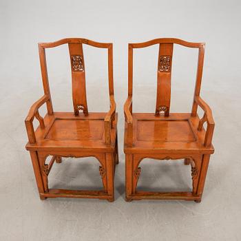 Armchairs, a pair, China, late 19th/early 20th century.