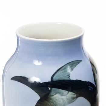 Nils Emil Lundström, An Art Nouveau porcelaine floor vase, Rörstrand, early 20th century.