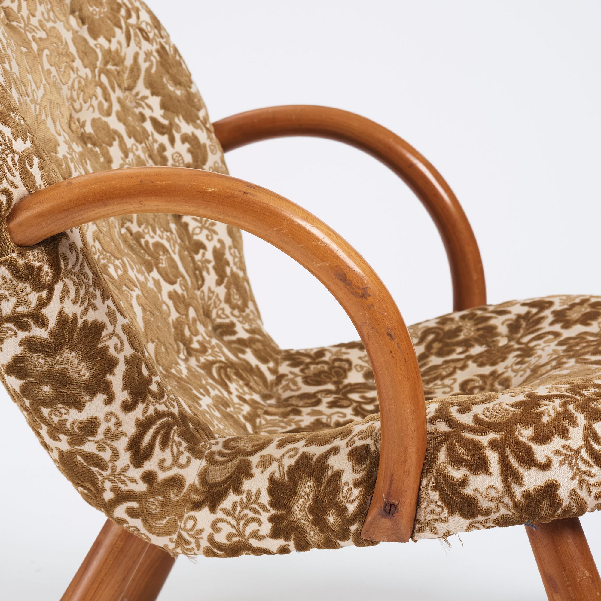 Swedish Modern, "Clam chair",  möjligen  Erik Eks Snickerifabrik, sannolikt 1950-tal.